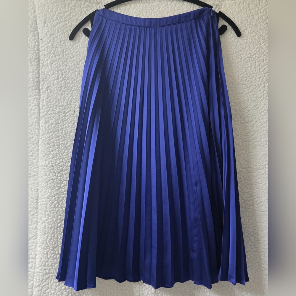 Forever21 Pleated Midi Skirt - Royal Blue